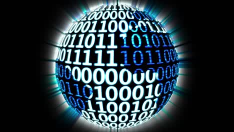 blue digital code earth