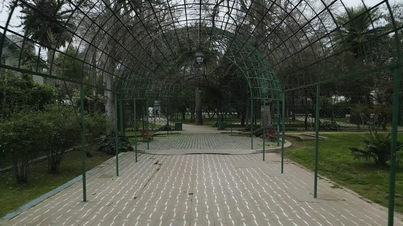 圣地亚哥智利公园 杜利背无人机视图