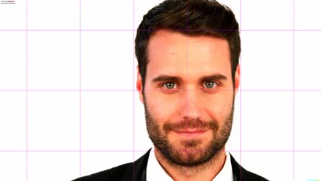 retrato de un hombre de negocios sonriente saludando