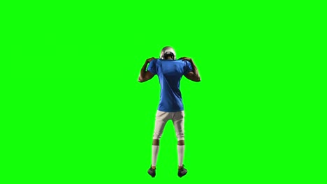 American-football-player-on-green-screen