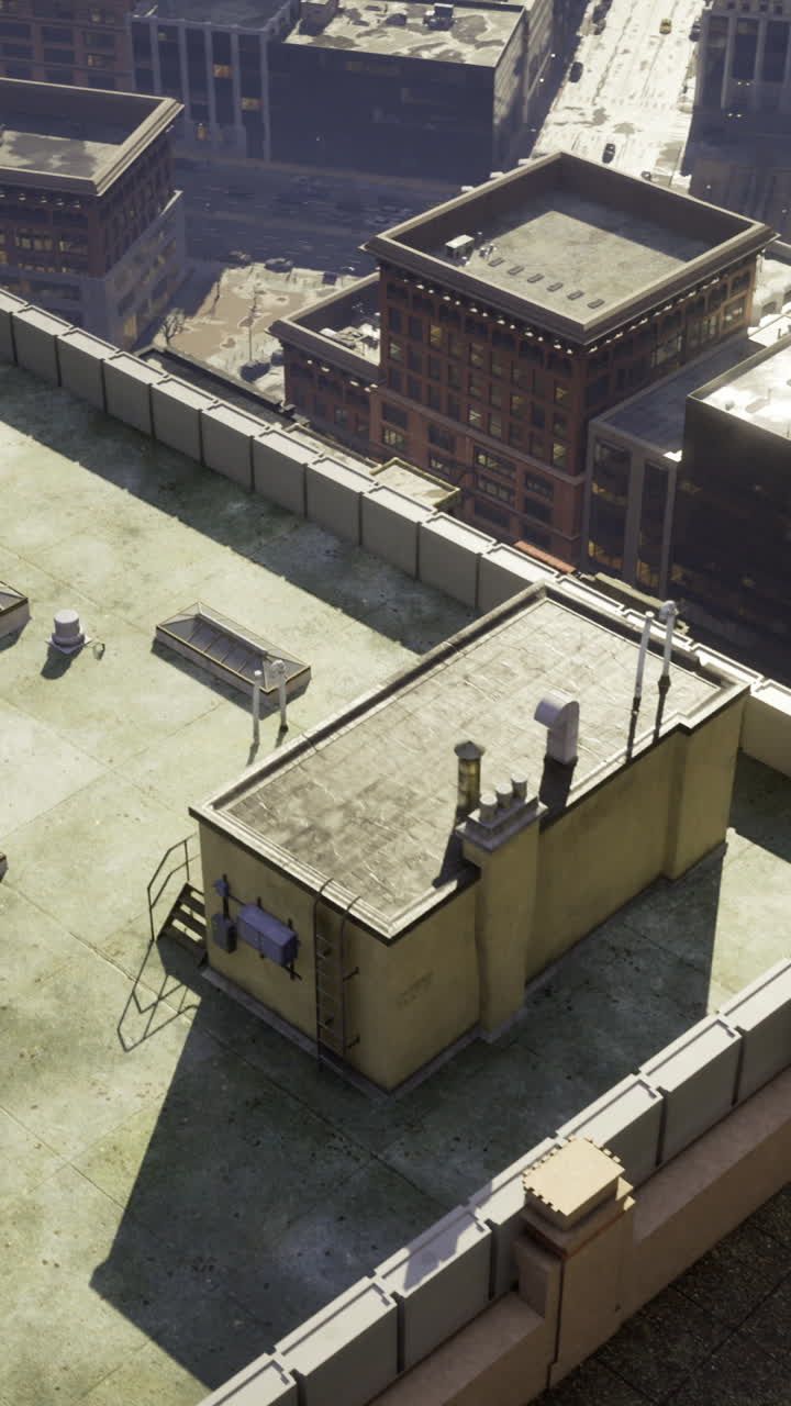 Urban rooftop landscape showcasing modern architecture in daylight
