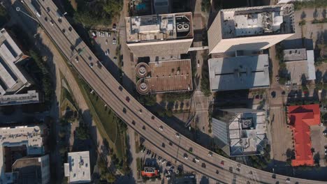 Birds-eye-view-of-downtown-Houston-area