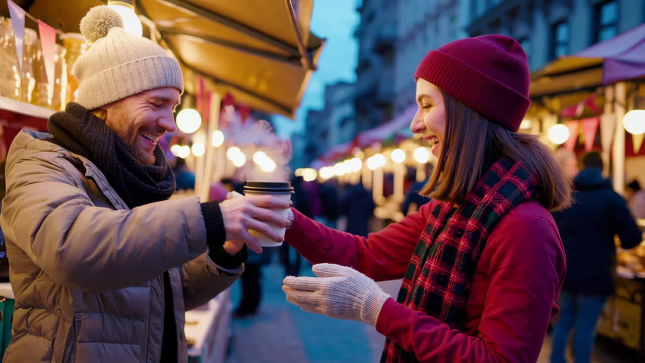 도시 의 크리스마스 시장