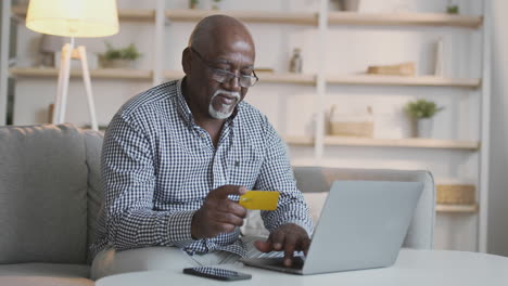 senior man shopping online