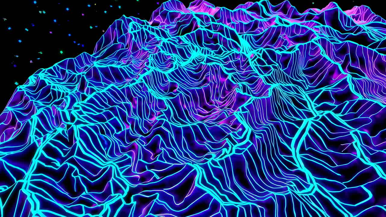 montañas de neón abstractas