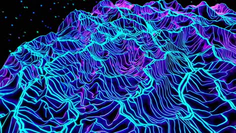 montagne di neon astratte