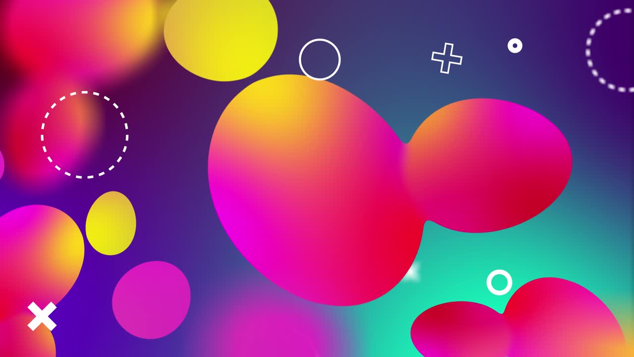 fondo 3d abstracto con hermosos colores arco iris gradiente en burbujas de cera, esferas vuelan en el aire con brillo interno, se fusionan como gotas de cera derretida