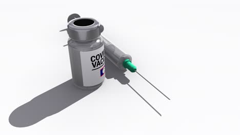 jeringa y frasco de vacuna contra la covid-19