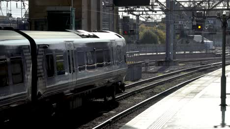 train moving out of station