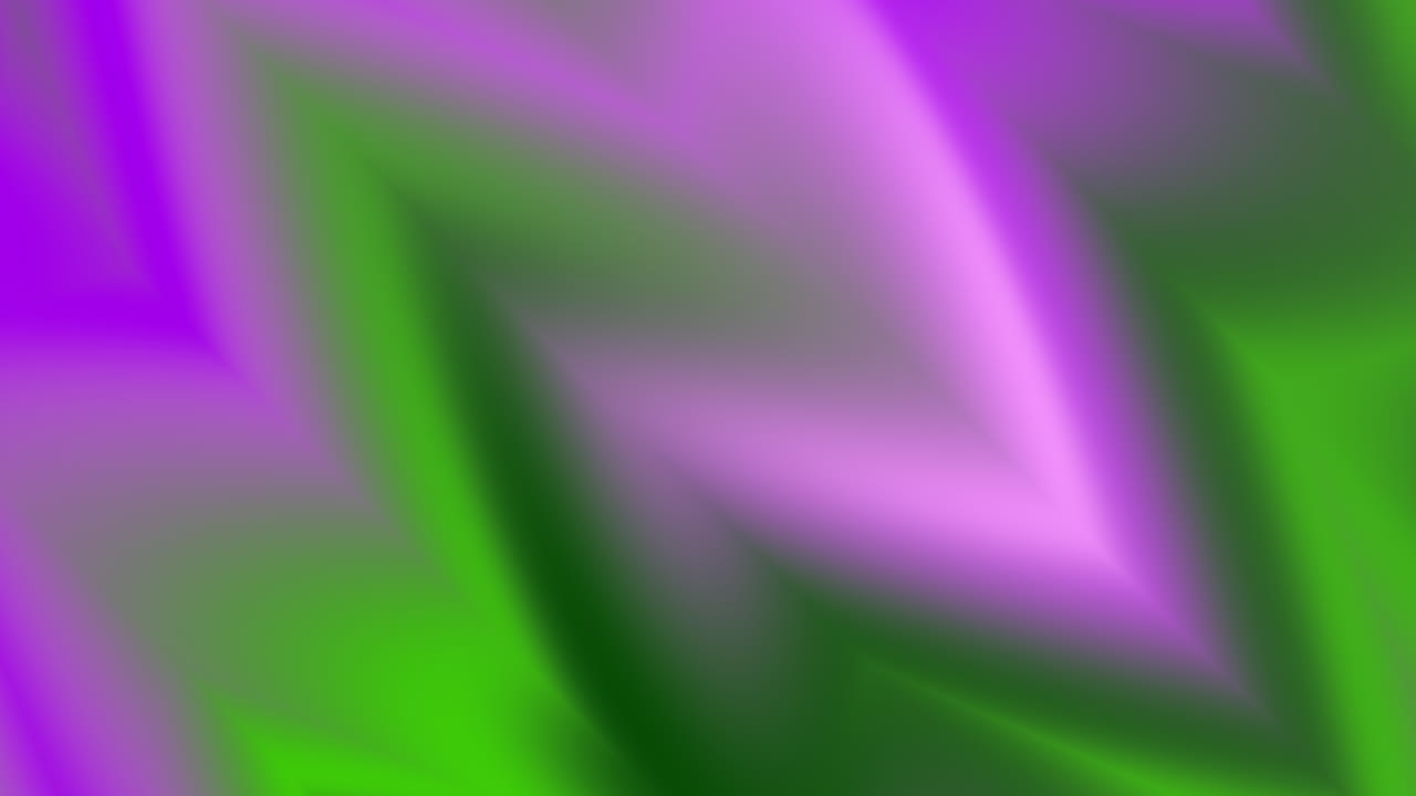 Jagged Color Gradient Mix with Distorted Wave Pattern with Purple and Green. Motion Graphics Background. Streaks of Light Rippling Across Screen