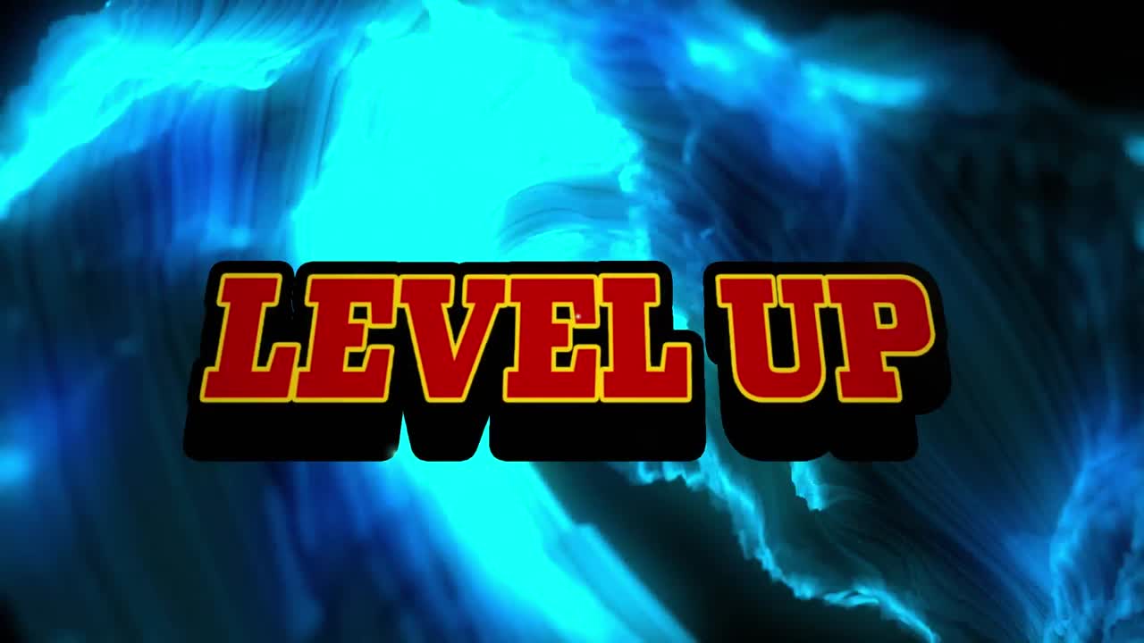 animación del texto de inicio sobre luces de colores en movimiento sobre un fondo oscuro