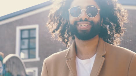 stylish man outdoors