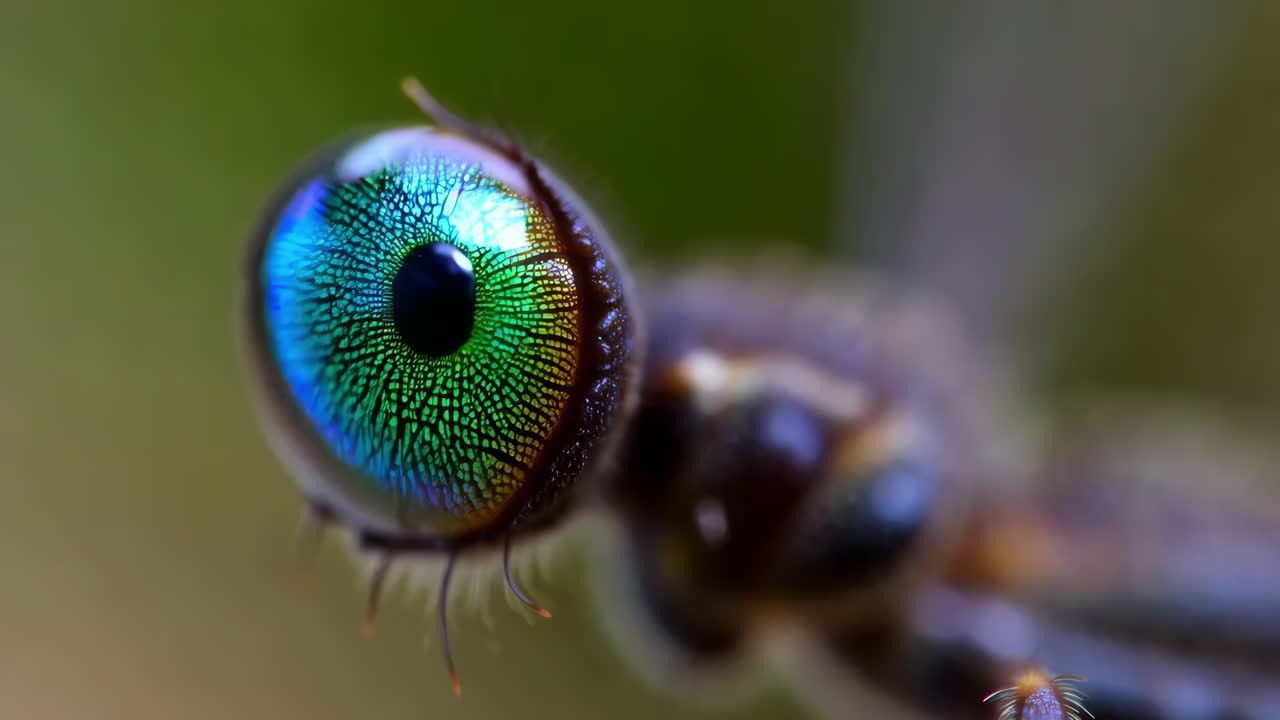 крупный план глаза стрекозы