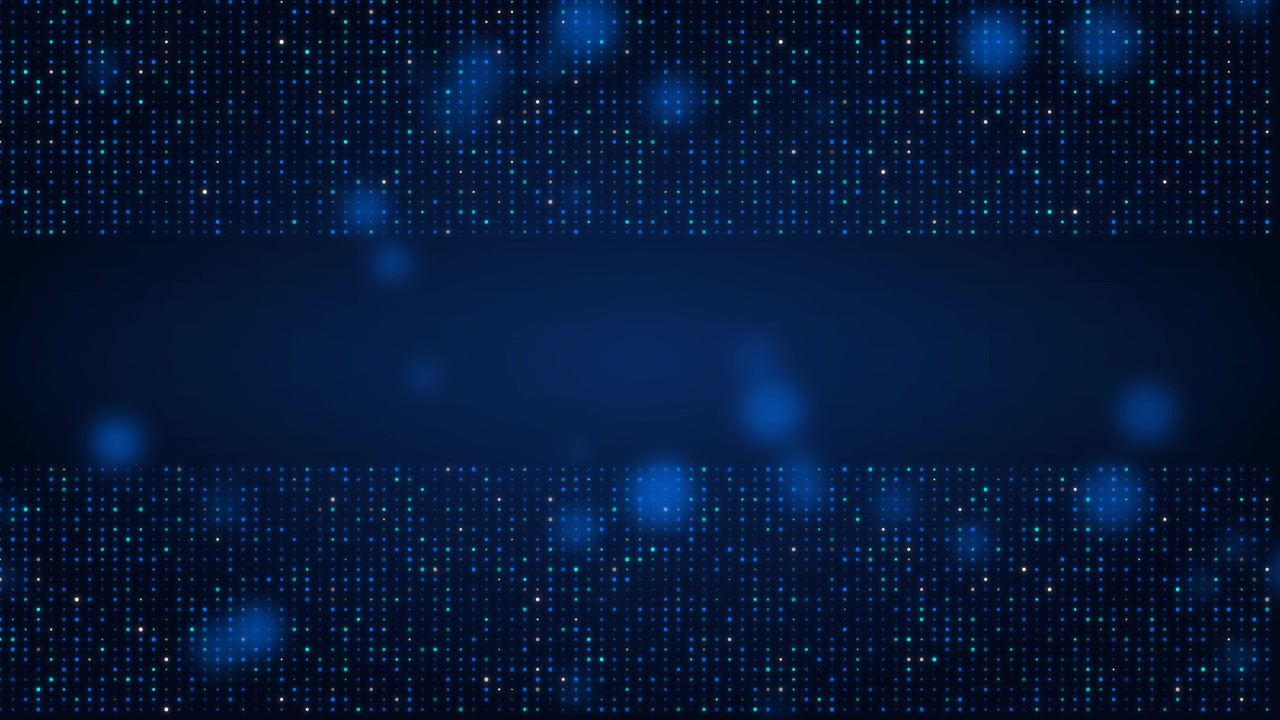 Abstract Digital Background with Glowing Blue Particles and Data Grid