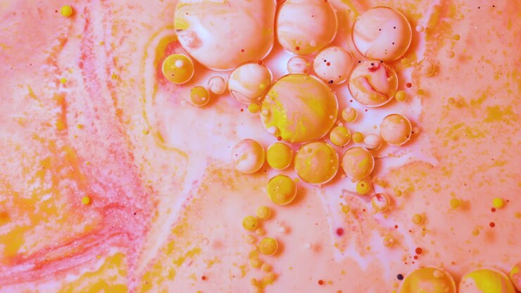 Abstract Liquid Art with Bubbles