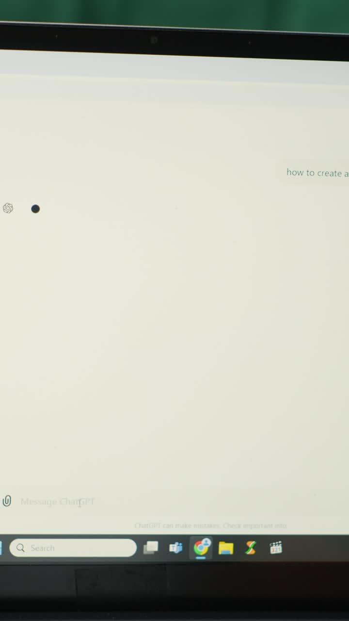 Vertical Video Bucharest, Romania - July 30th 2024 - AI chatbot delivering data driven response