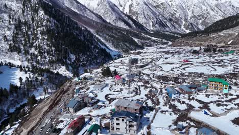 winter village in the mountains