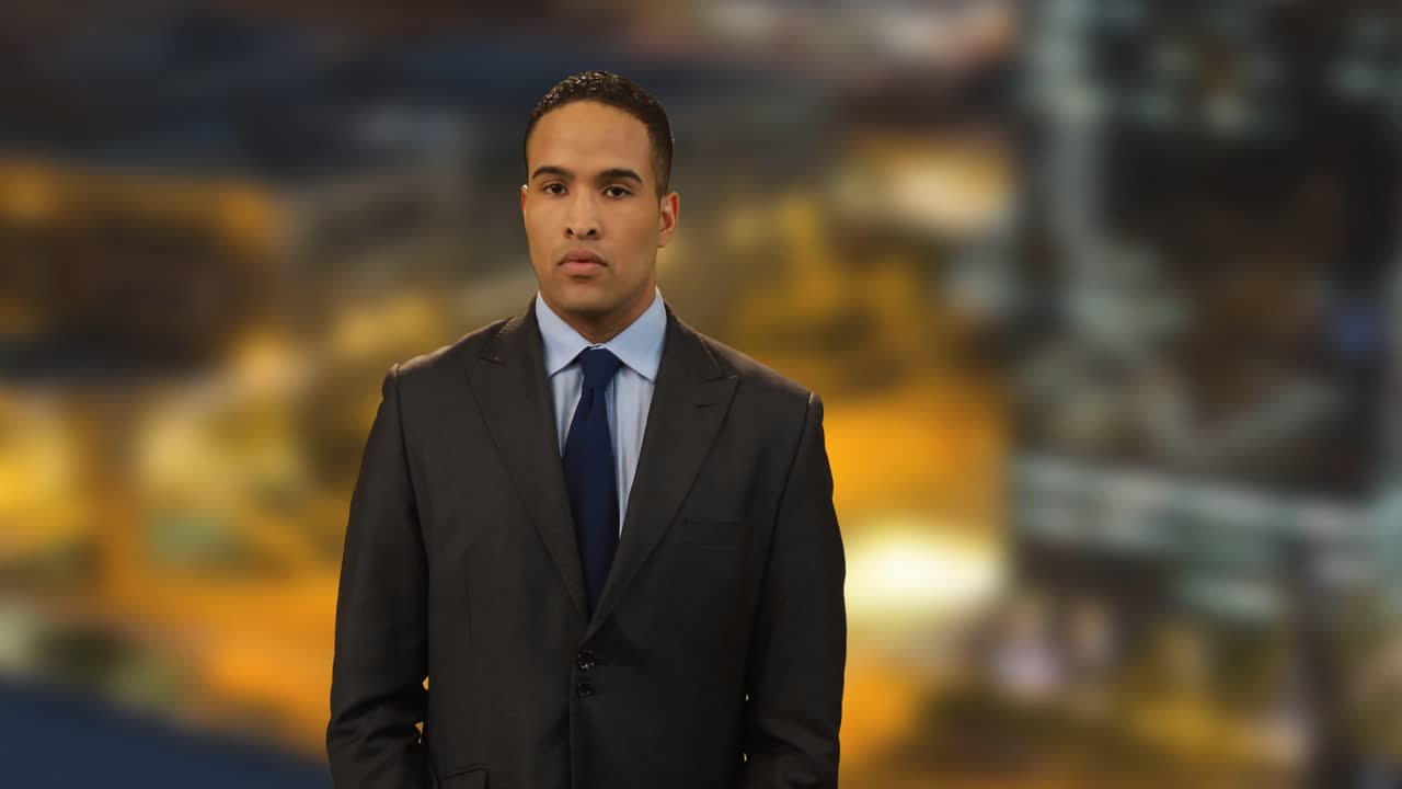 hombre de negocios tocando una pantalla digital 4k