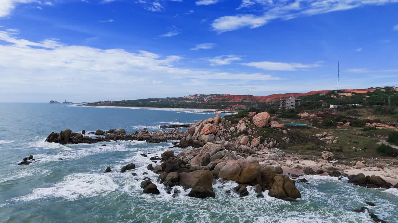 아름다운 해안선의 공중 풍경.