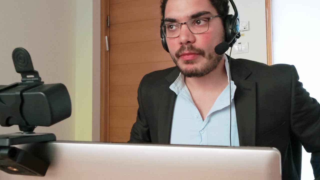 Digital Nomad Working from an Indoor Workspace