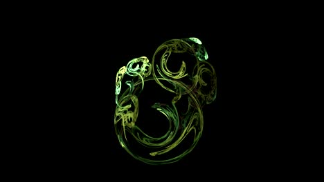 sfondo di movimento astratto a disegno verde colorato