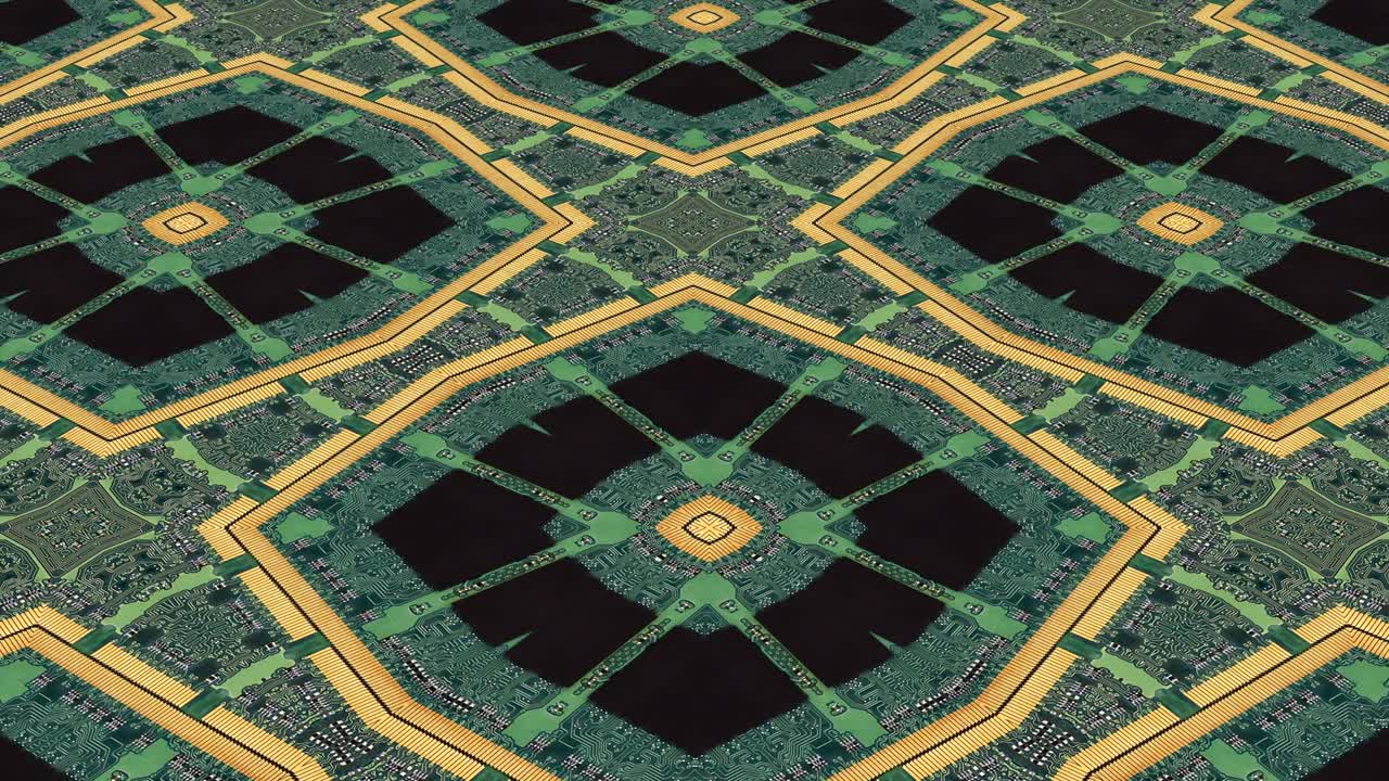 Animated abstract background based on computer RAM in seamless loop