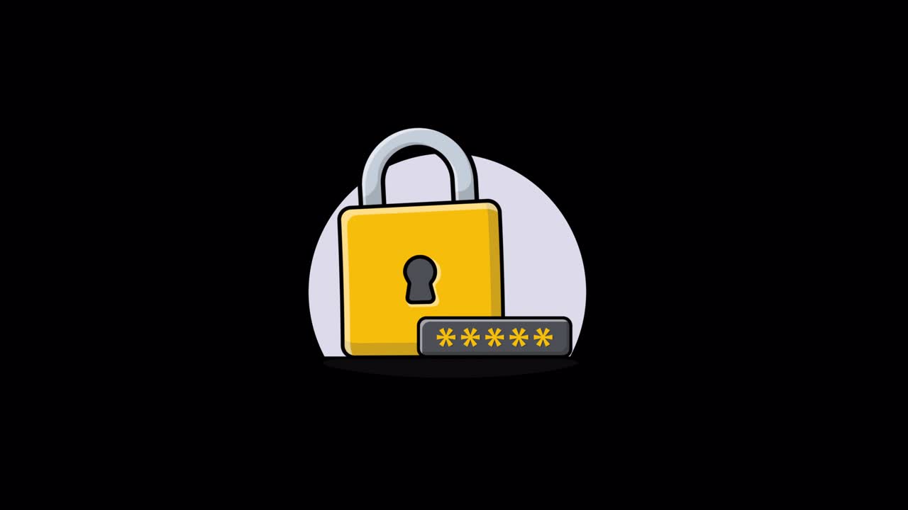 Animated Padlock and Password Field for Digital Security