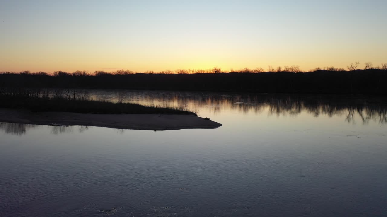 Serene River Sunset