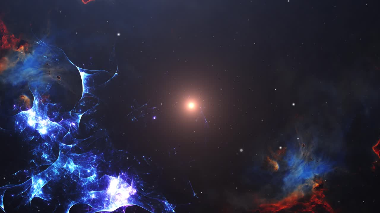 nebulosa cósmica brillante de 4k con estructura compleja y estrellas brillantes que brillan en su interior