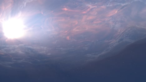 ocean waves sunset underwater