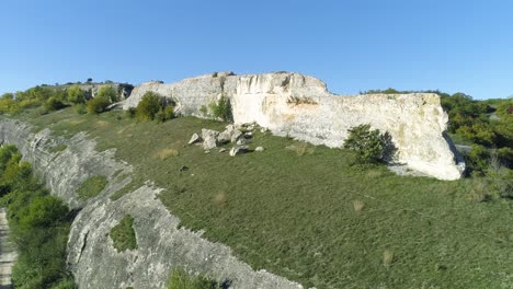 aerial view of a majestic rock formation