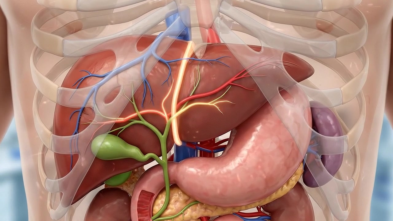 3D Medical Animation of Human Digestive System Anatomy