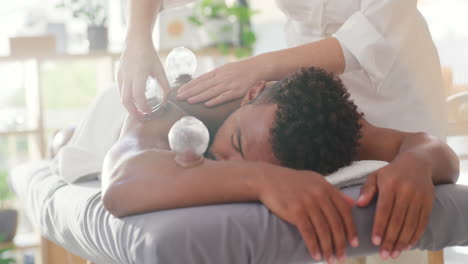young mixed race man enjoying relaxing