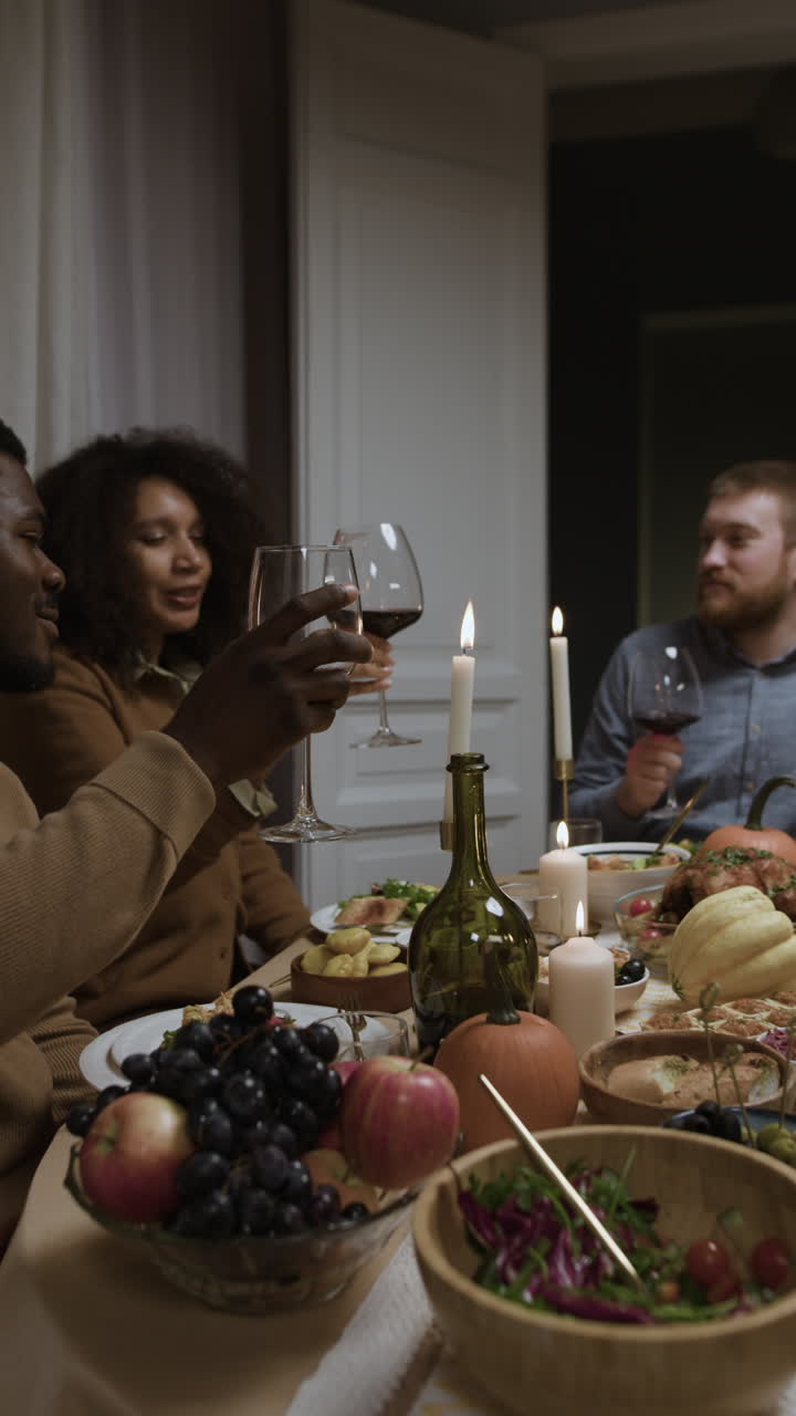 Festive Thanksgiving Dinner with Friends and Family