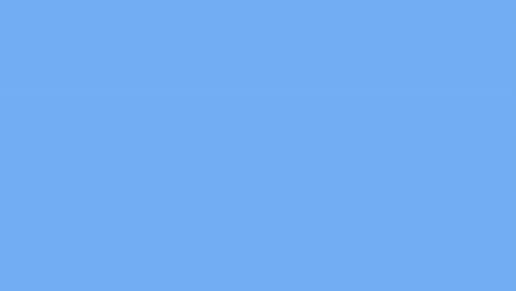 animación de iconos de globos en fondo azul
