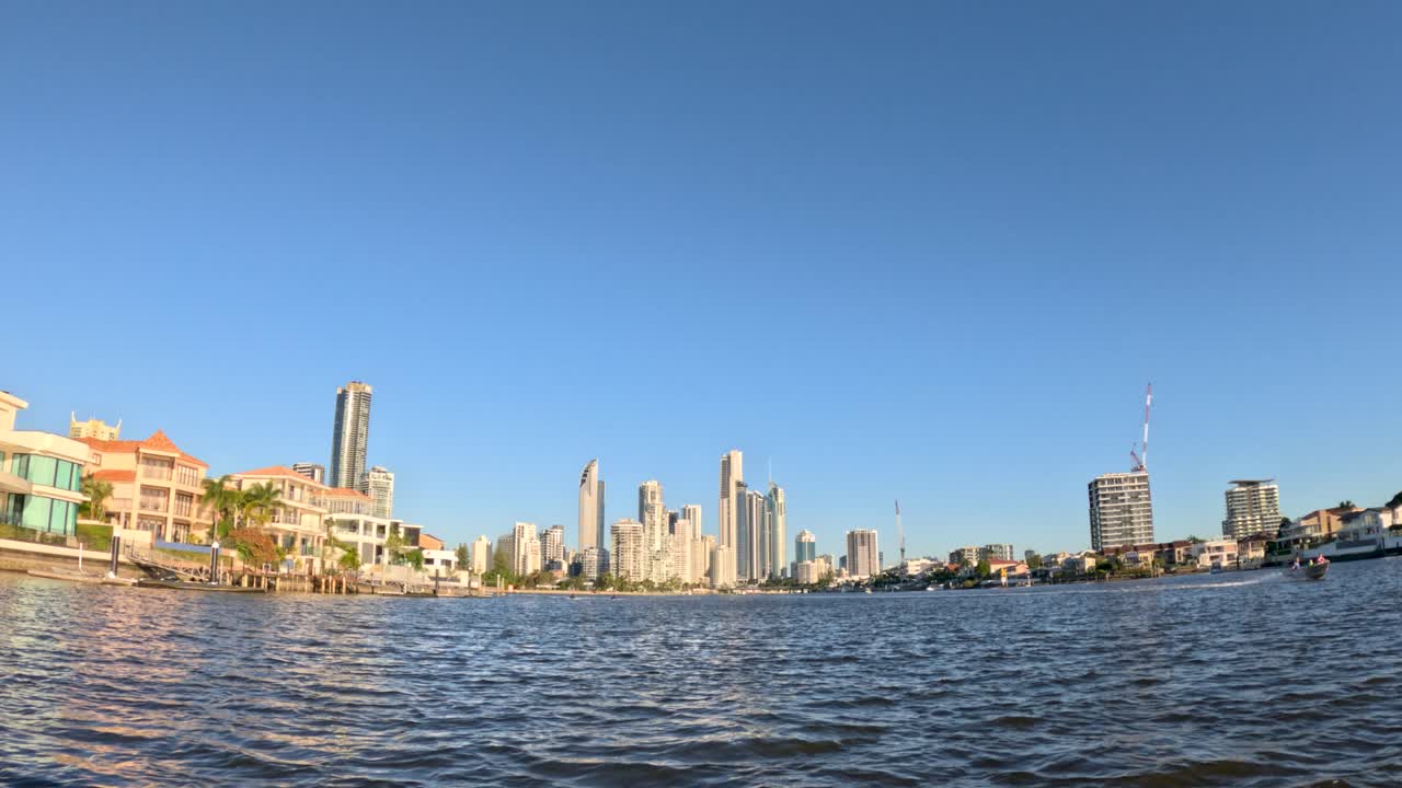 Scenic boat ride showcasing Gold Coast skyline