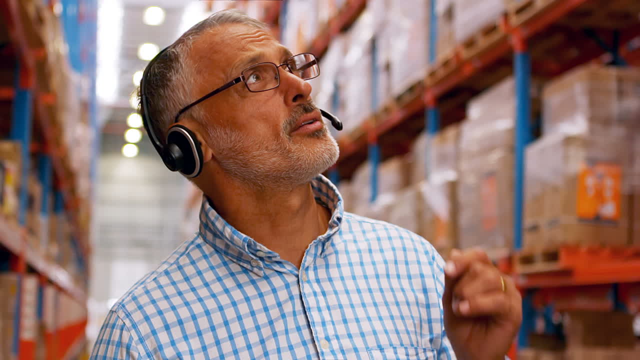 administrador que utiliza el auricular