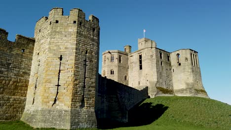 Castillo-De-Warkworth-En-Northumberland,-Inglaterra,-Reino-Unido