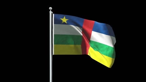 central africa flag animation background 4k