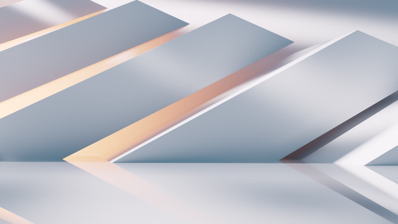 Empty building structure with geometric structure, 3d rendering.