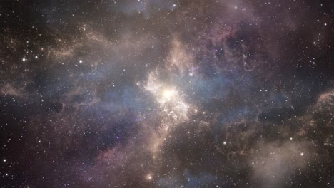 universo, una nebulosa dorada y estrellas brillantes en el espacio ultraterrestre