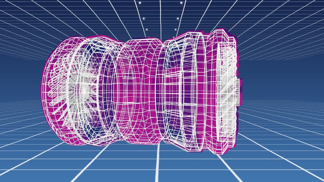터빈의 디지털 3d 모델