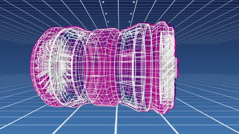 modelo 3d digital de una turbina
