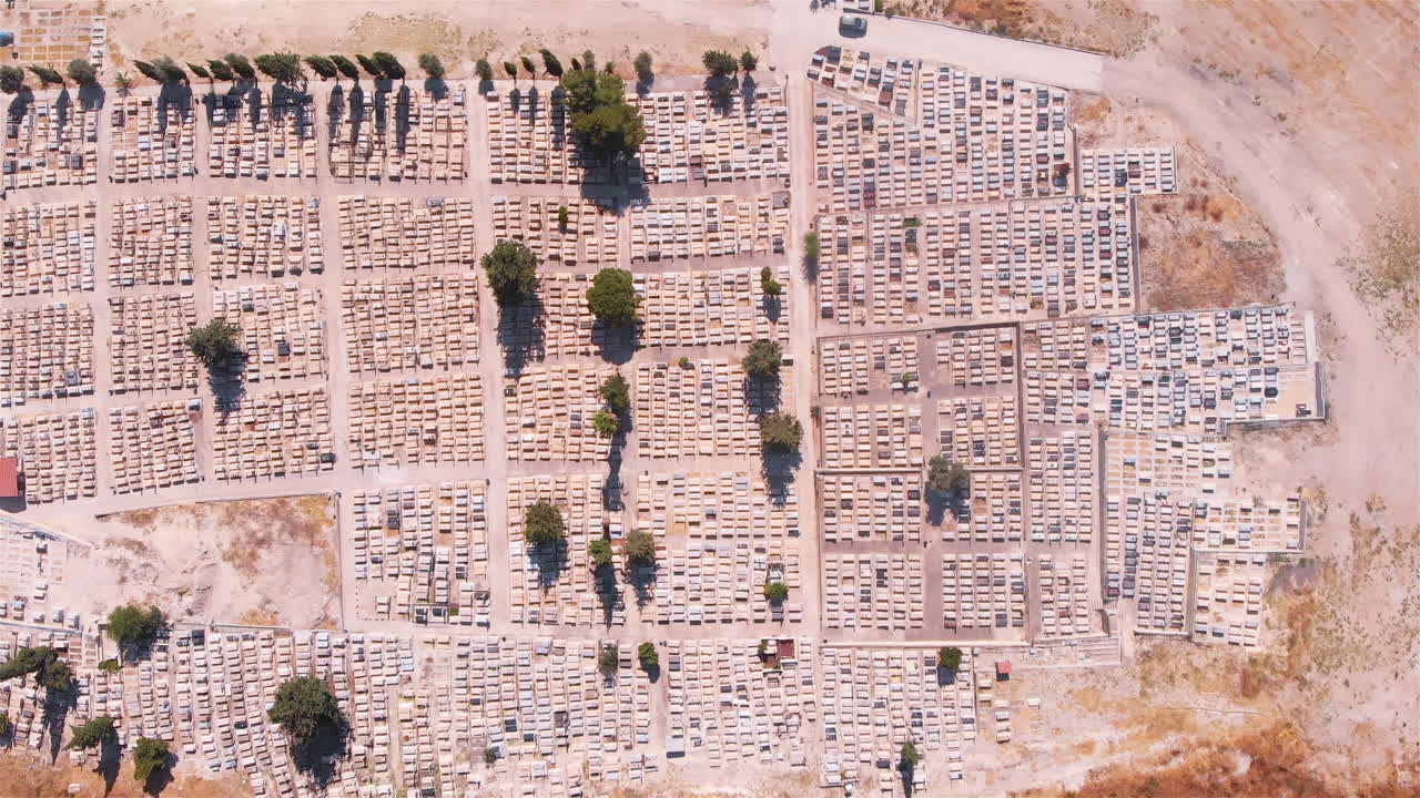 Zefat Cemetary Aerial flight view
