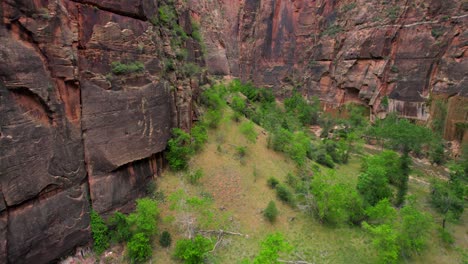 images aériennes 4k des détroits du parc national de zion, utah, états-unis