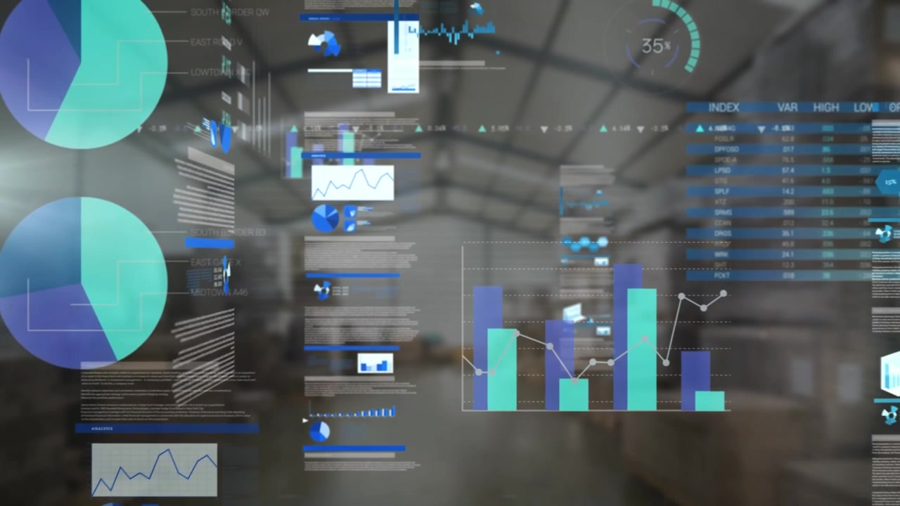 Animation of statistical data processing against empty warehouse