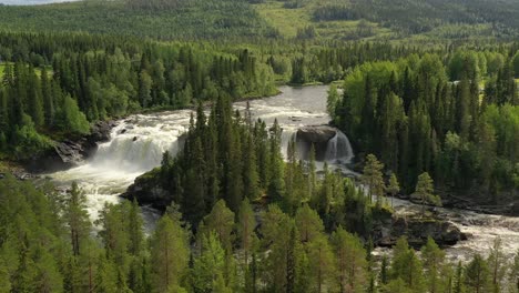 ristafallet waterfall in the western part of jamtland is listed as one of the most beautiful waterfalls in sweden.