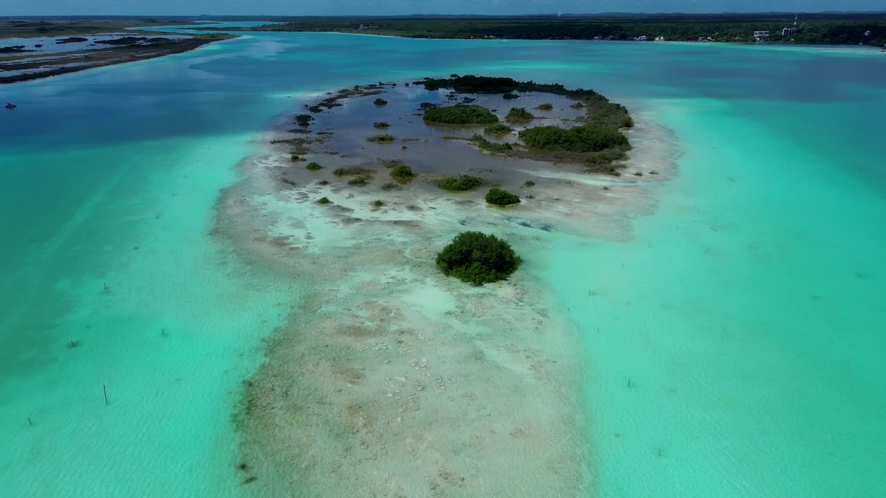 Aerial View of Bacalar Lagoon in Mexico