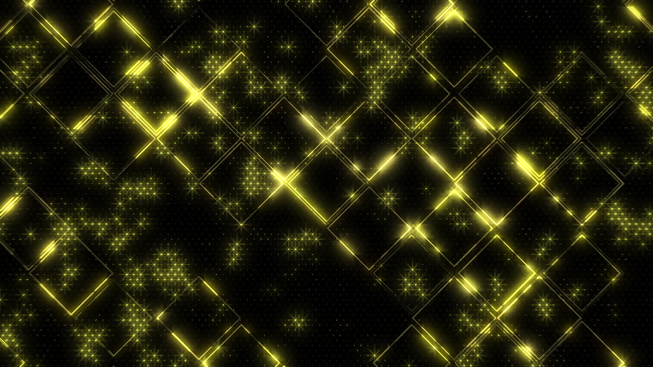 Vibrant black and yellow background with glowing diamond pattern can serve as an appealing design element for digital platforms like websites or apps