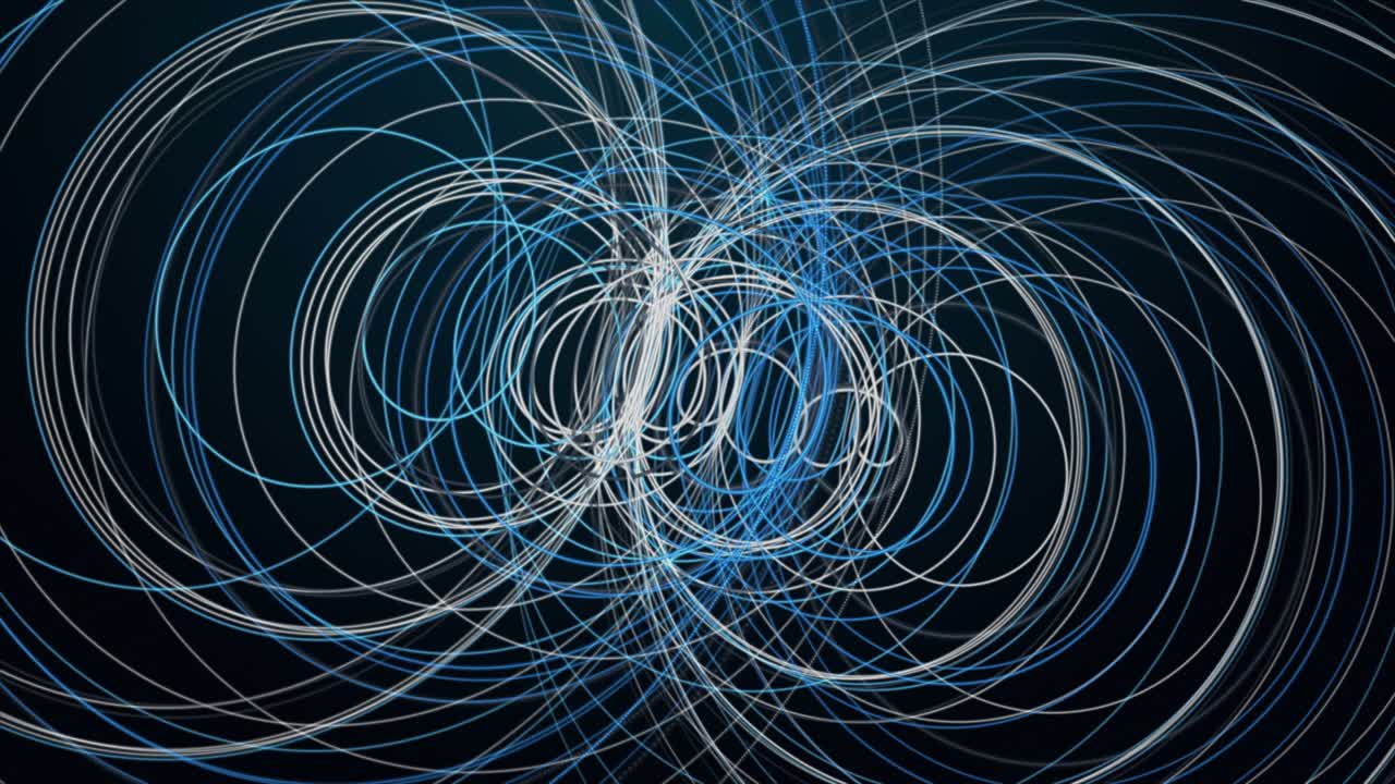 animación futurista con objeto de onda de rayas en cámara lenta, 4096x2304 bucle 4k